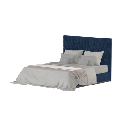 Lucia Bed With High Refined Headboard