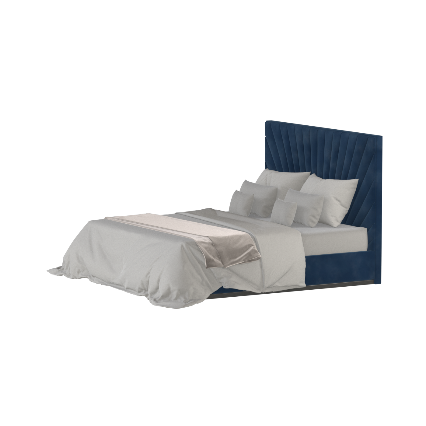 Lucia Bed With High Refined Headboard