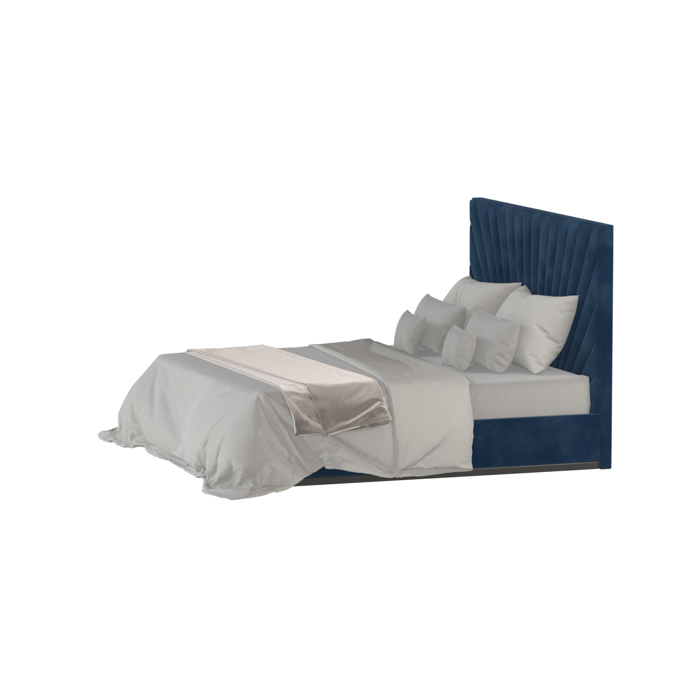 Lucia Bed With High Refined Headboard