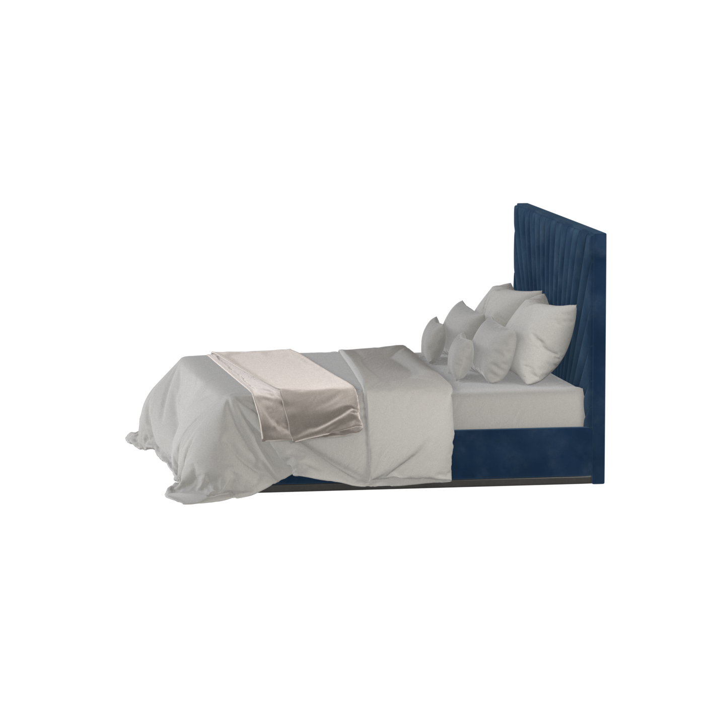 Lucia Bed With High Refined Headboard