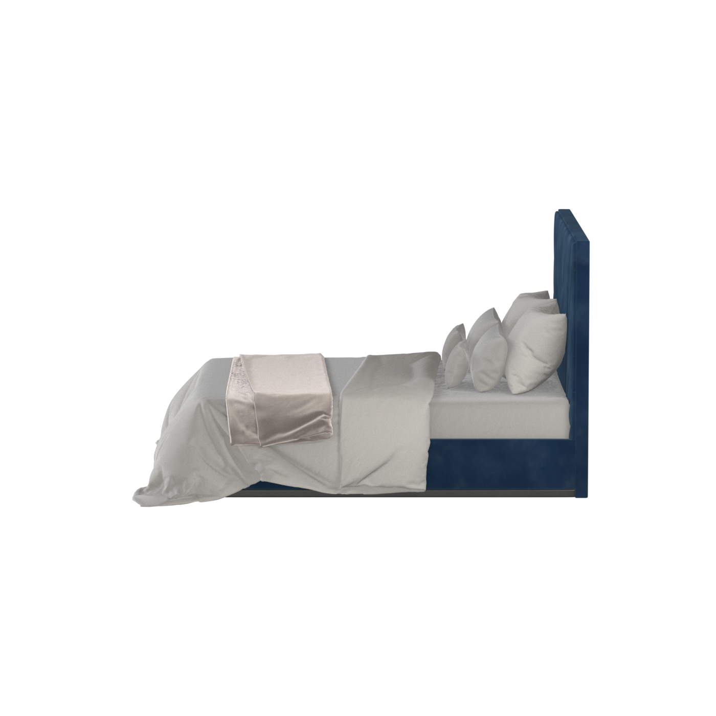Lucia Bed With High Refined Headboard