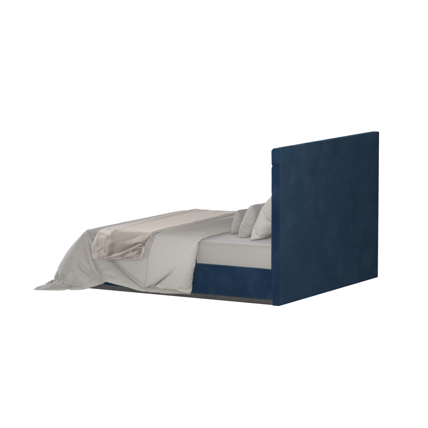 Lucia Bed With High Refined Headboard