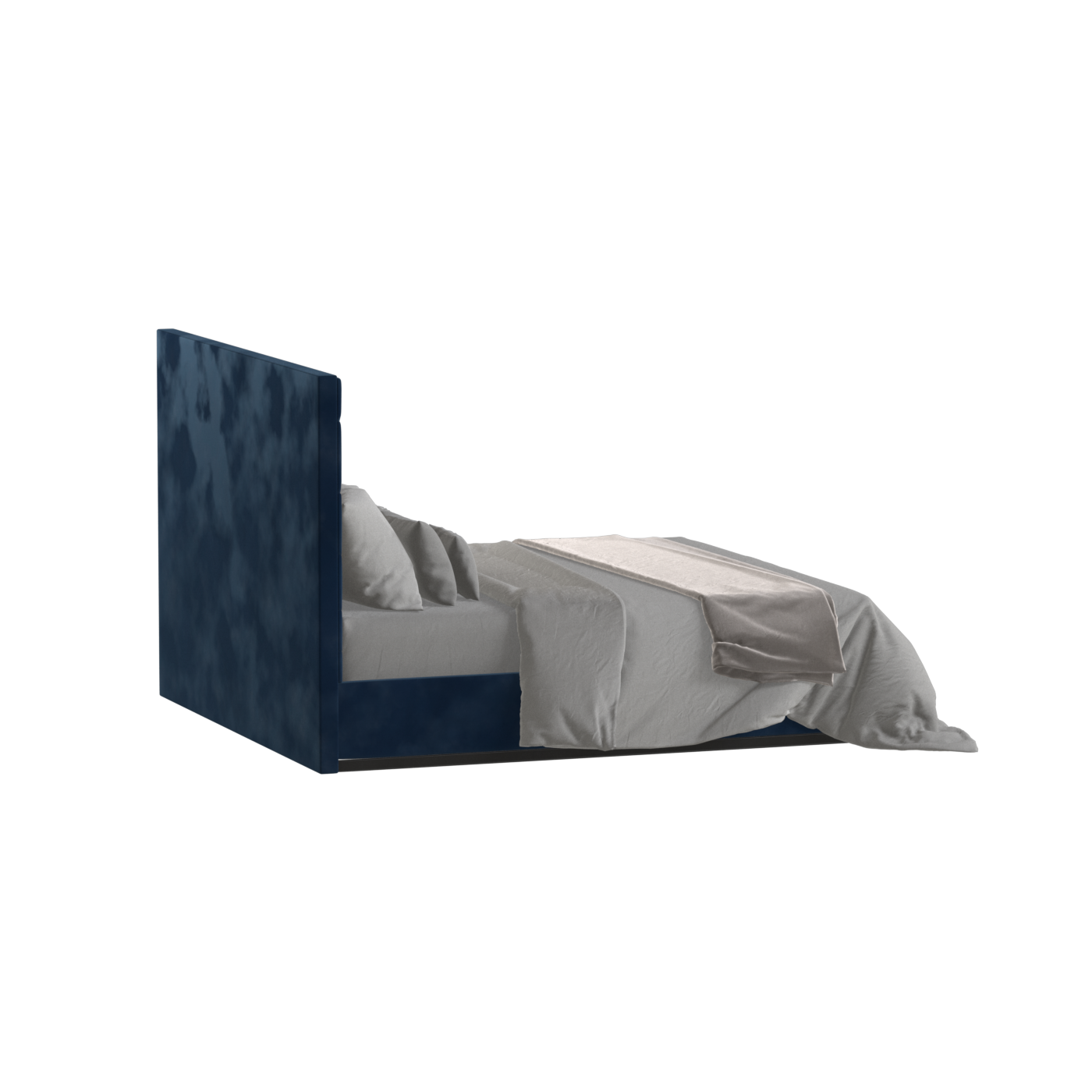 Lucia Bed With High Refined Headboard