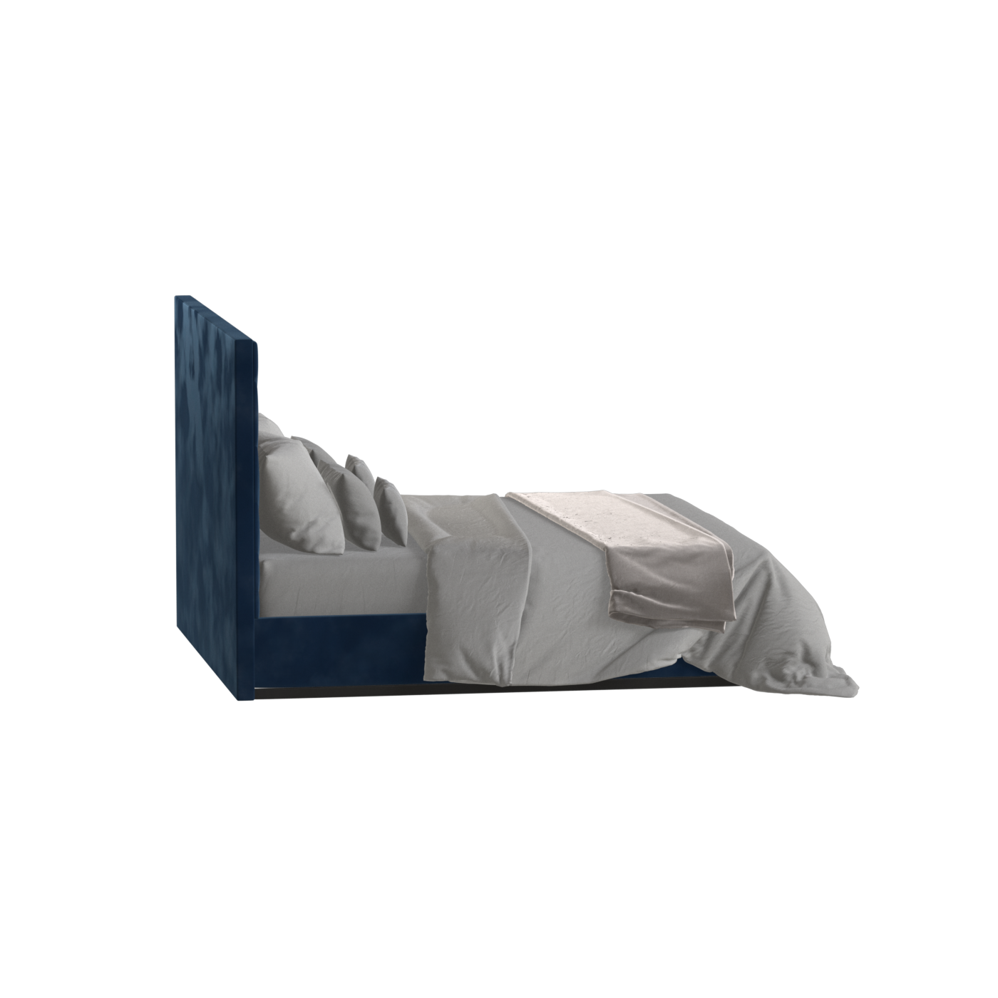 Lucia Bed With High Refined Headboard