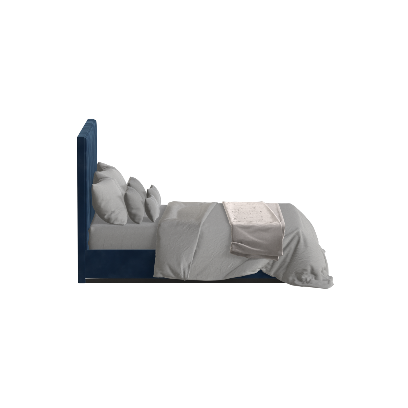 Lucia Bed With High Refined Headboard