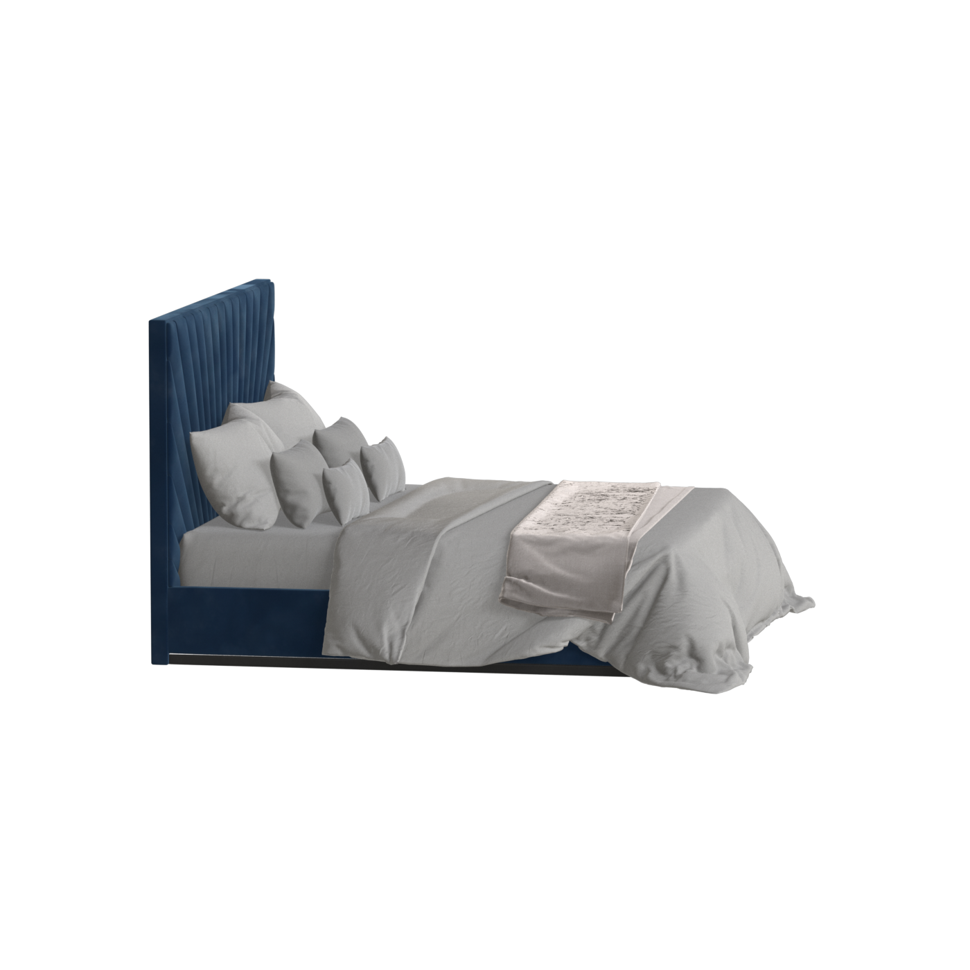 Lucia Bed With High Refined Headboard