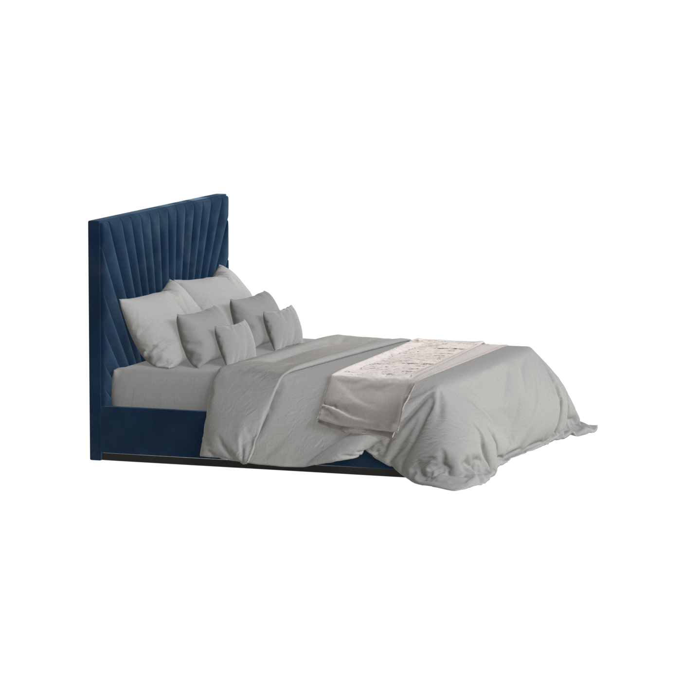 Lucia Bed With High Refined Headboard