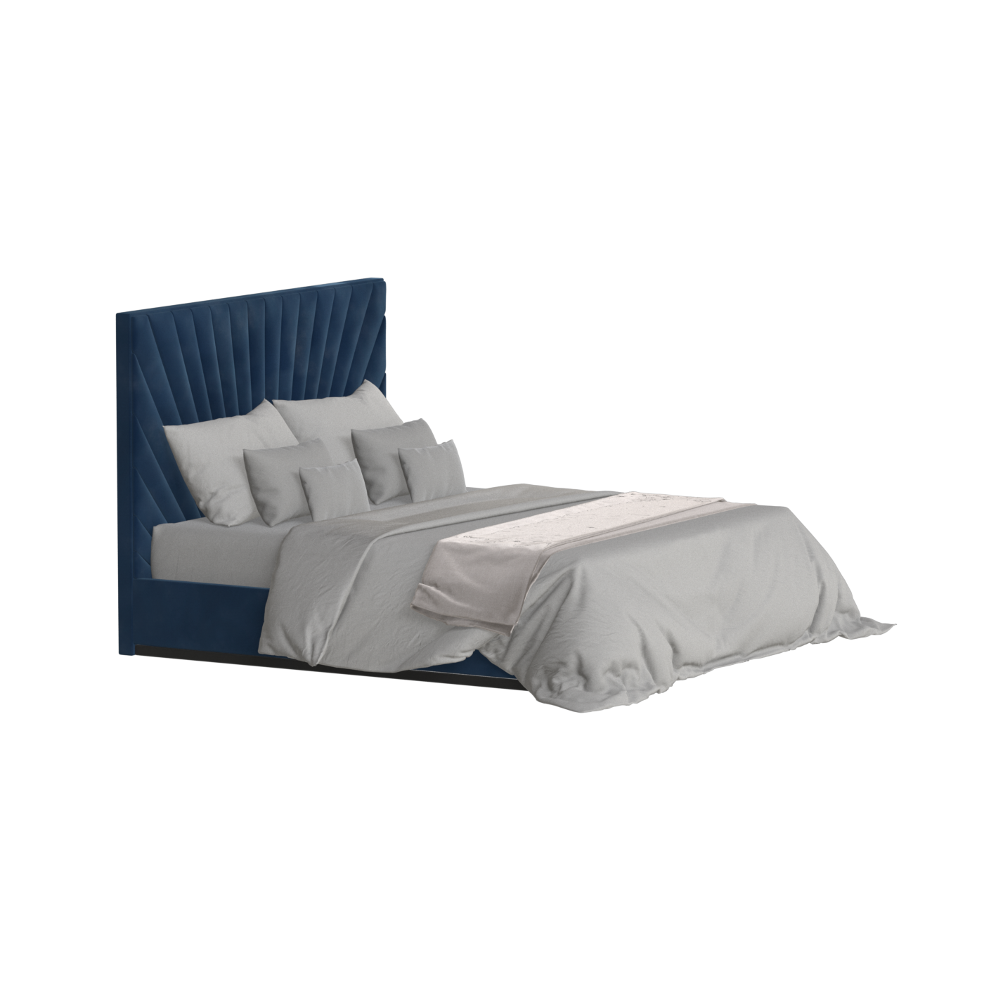Lucia Bed With High Refined Headboard