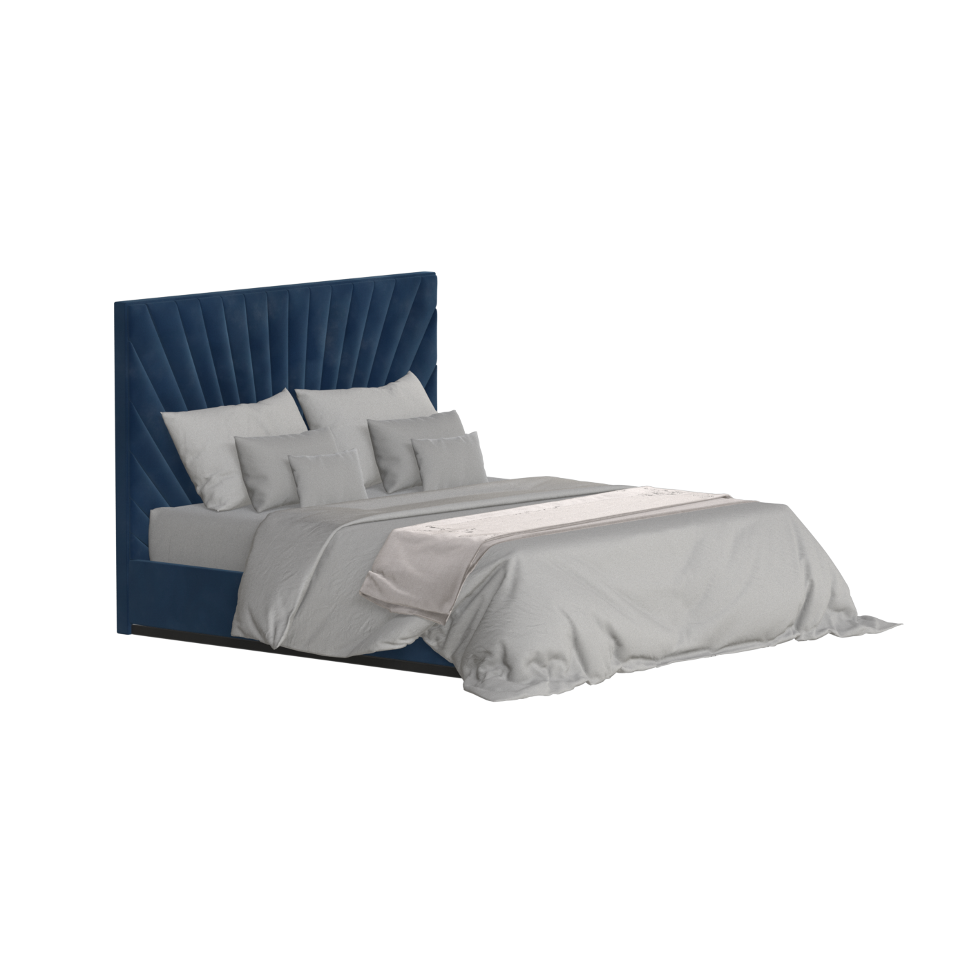 Lucia Bed With High Refined Headboard