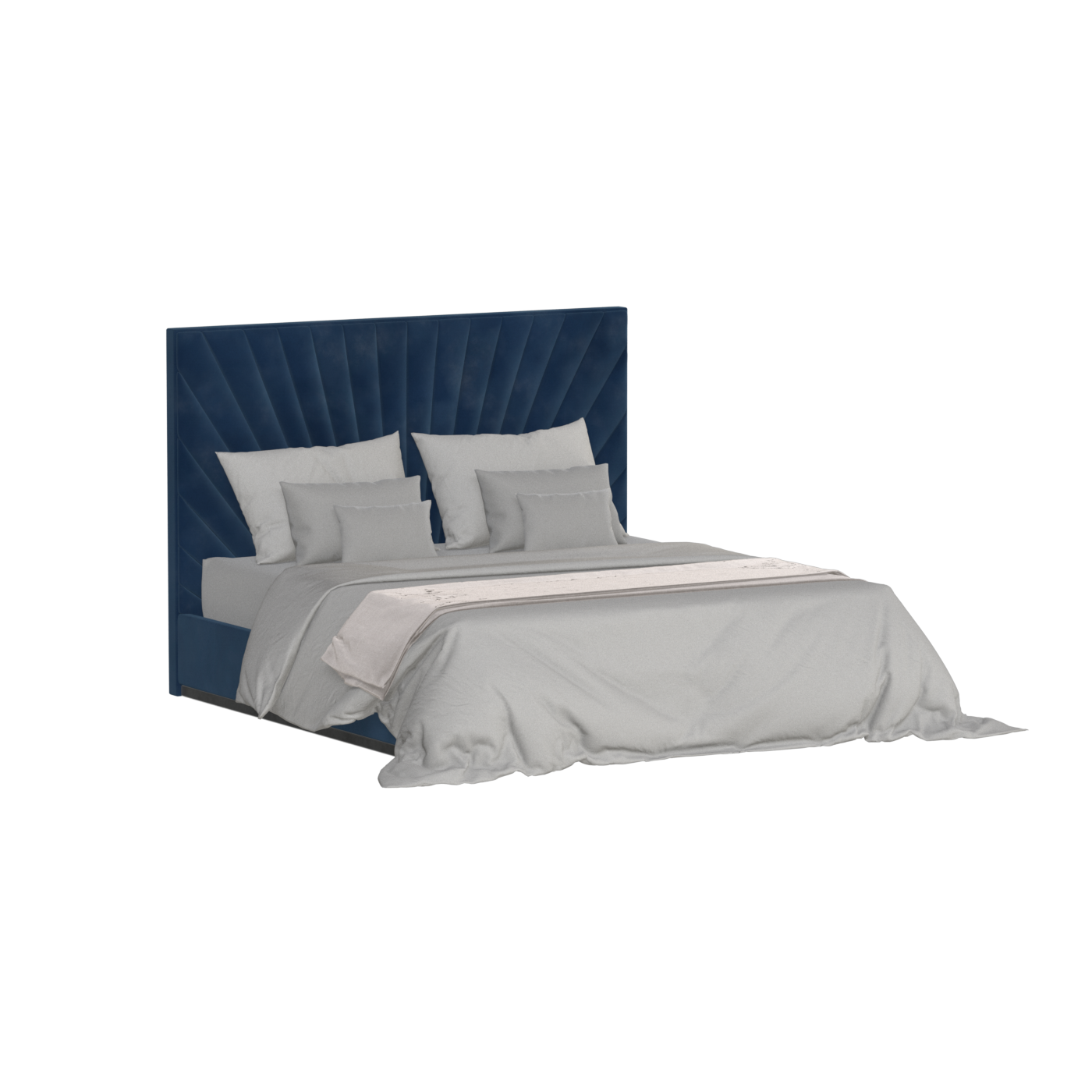 Lucia Bed With High Refined Headboard