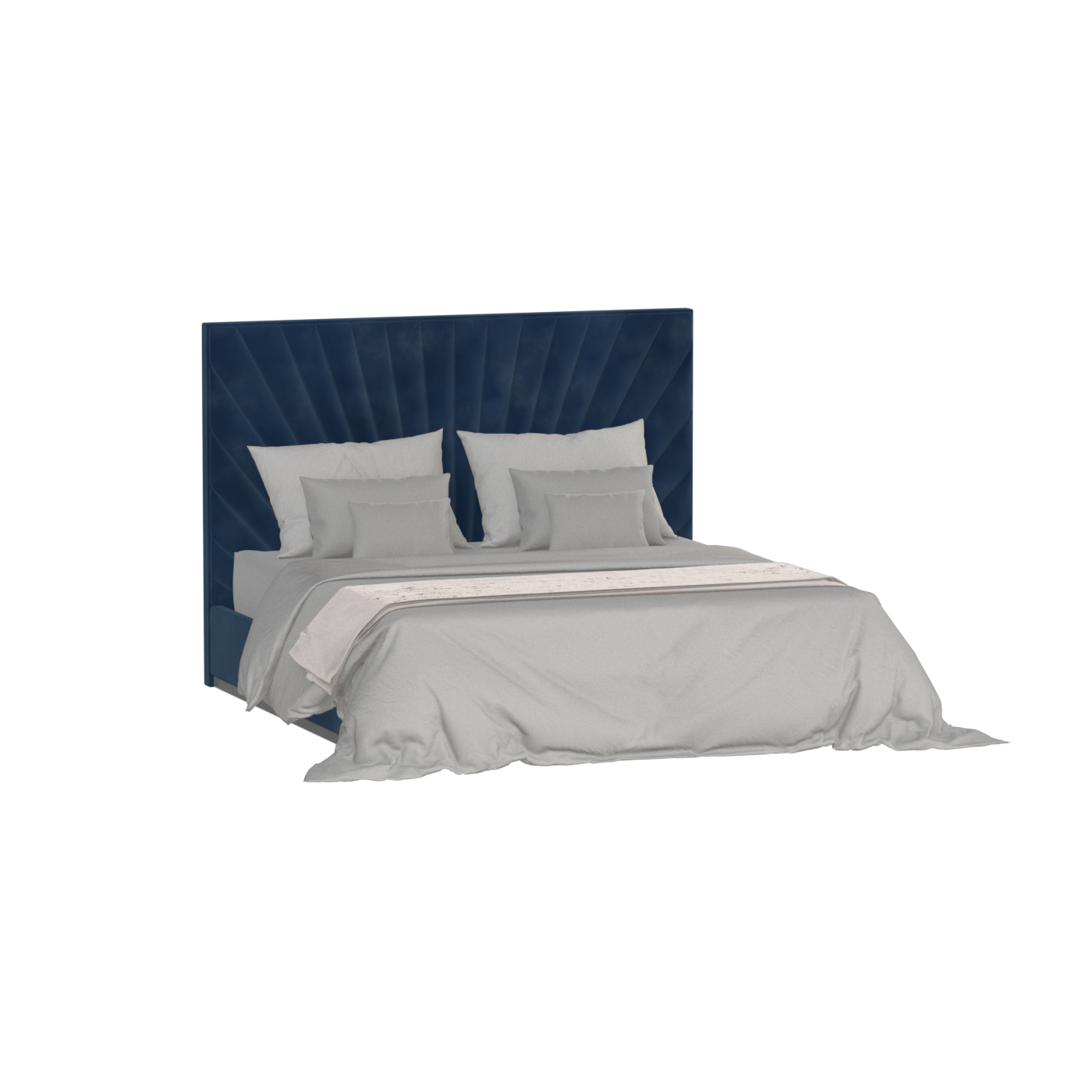 Lucia Bed With High Refined Headboard