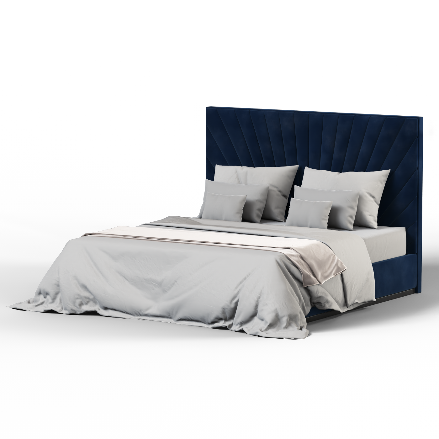 Lucia Bed With High Refined Headboard