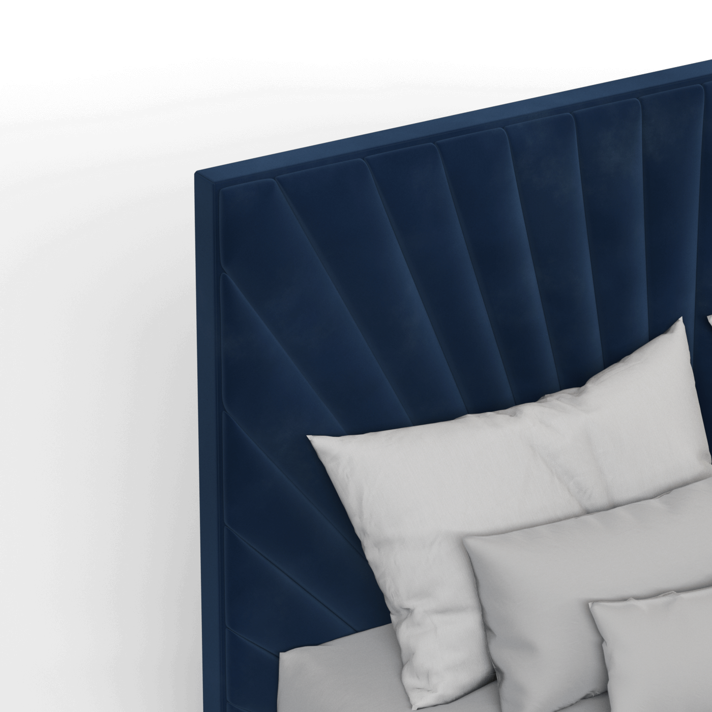 Lucia Bed With High Refined Headboard
