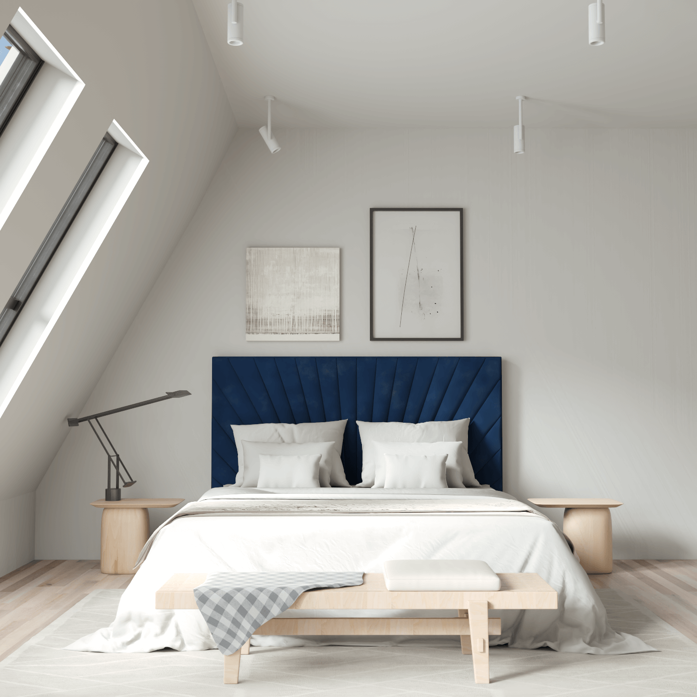 Lucia Bed With High Refined Headboard