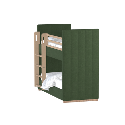 Paolo Bunk Bed with Soft Upholstery and Beechwood Accents