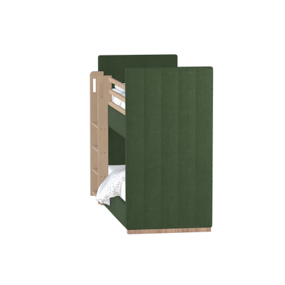Paolo Bunk Bed with Soft Upholstery and Beechwood Accents