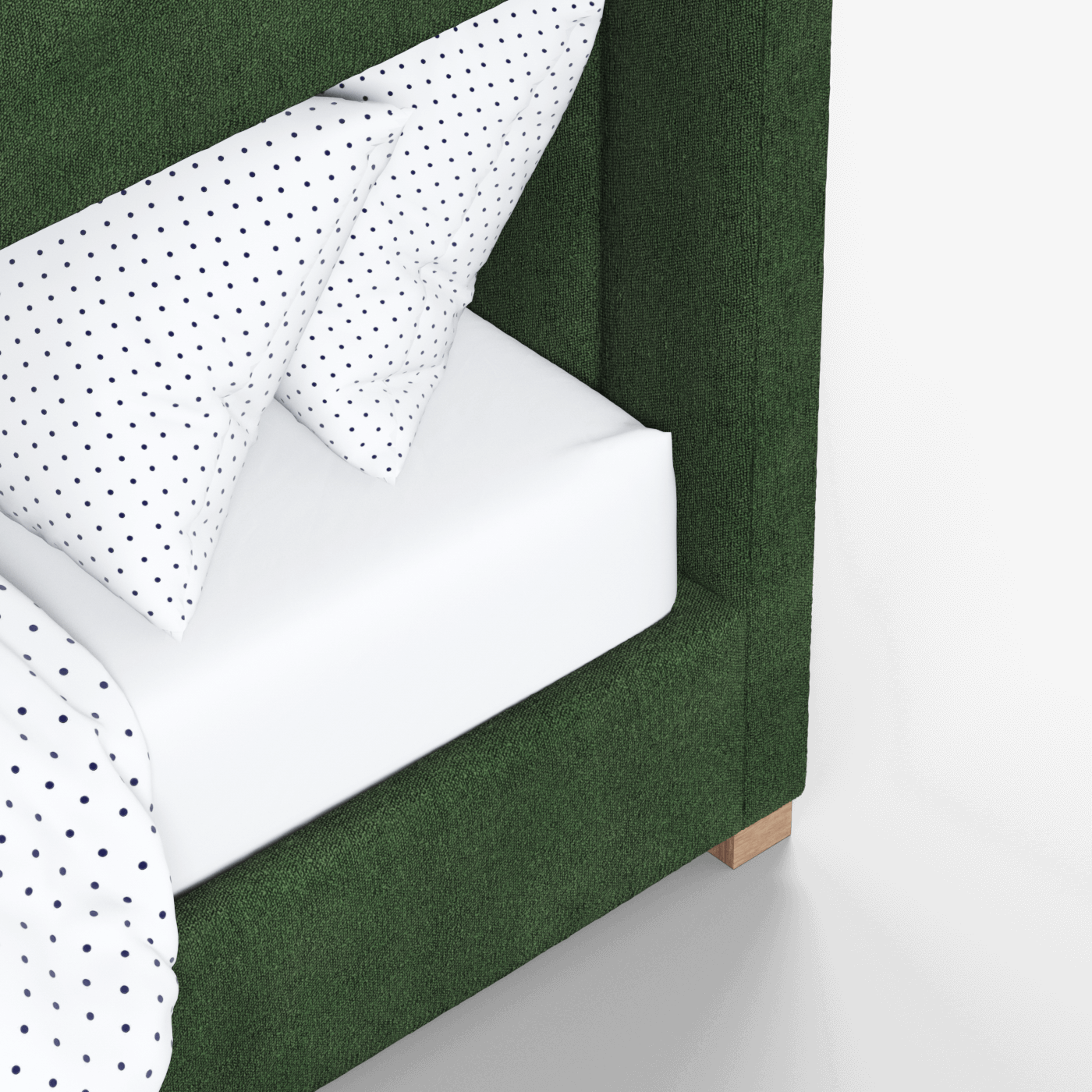 Paolo Bunk Bed with Soft Upholstery and Beechwood Accents