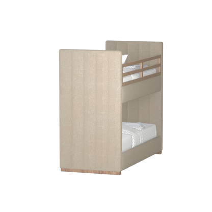 Paolo Bunk Bed with Soft Upholstery and Beechwood Accents