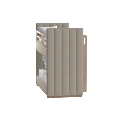 Paolo Bunk Bed with Soft Upholstery and Beechwood Accents