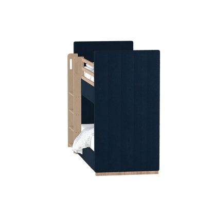 Paolo Bunk Bed with Soft Upholstery and Beechwood Accents