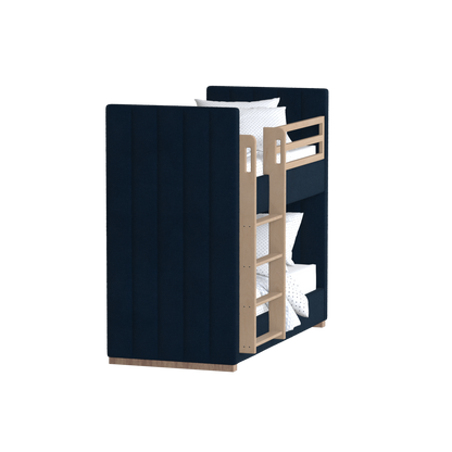 Paolo Bunk Bed with Soft Upholstery and Beechwood Accents