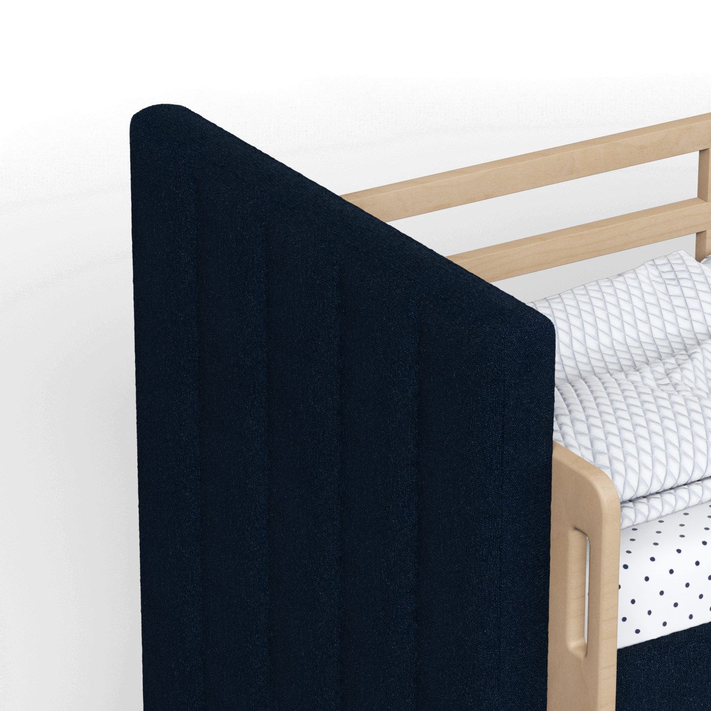 Paolo Bunk Bed with Soft Upholstery and Beechwood Accents