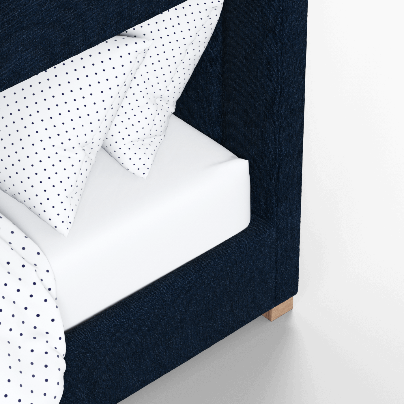 Paolo Bunk Bed with Soft Upholstery and Beechwood Accents