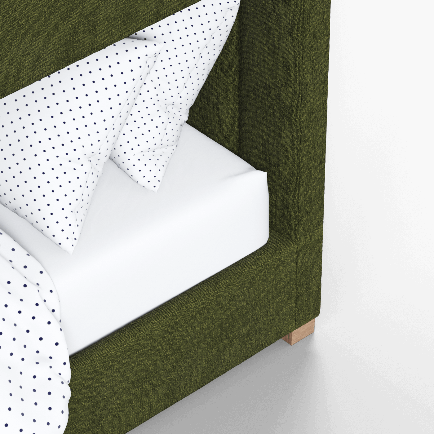Paolo Bunk Bed with Soft Upholstery and Beechwood Accents
