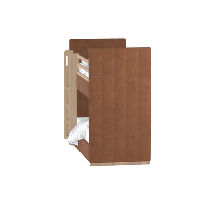 Paolo Bunk Bed with Soft Upholstery and Beechwood Accents