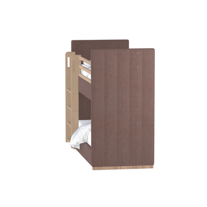 Paolo Bunk Bed with Soft Upholstery and Beechwood Accents