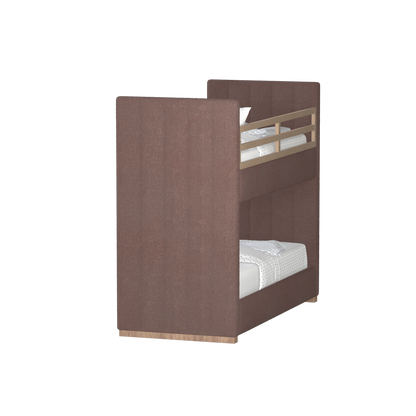 Paolo Bunk Bed with Soft Upholstery and Beechwood Accents