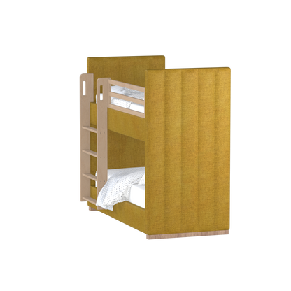 Paolo Bunk Bed with Soft Upholstery and Beechwood Accents
