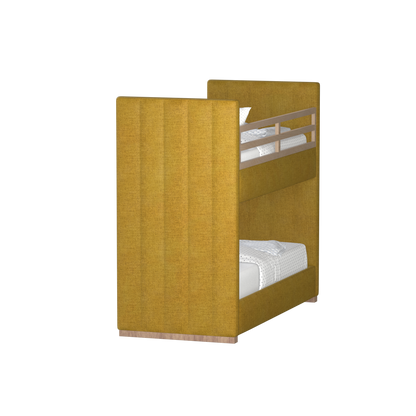 Paolo Bunk Bed with Soft Upholstery and Beechwood Accents