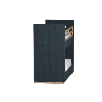 Paolo Bunk Bed with Soft Upholstery and Beechwood Accents
