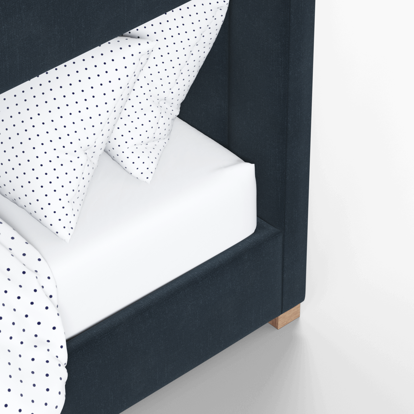 Paolo Bunk Bed with Soft Upholstery and Beechwood Accents