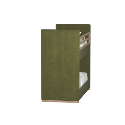 Paolo Bunk Bed with Soft Upholstery and Beechwood Accents