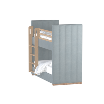 Paolo Bunk Bed with Soft Upholstery and Beechwood Accents