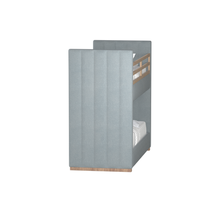 Paolo Bunk Bed with Soft Upholstery and Beechwood Accents