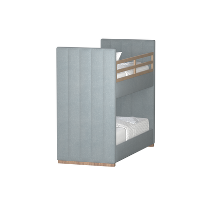 Paolo Bunk Bed with Soft Upholstery and Beechwood Accents