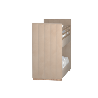 Paolo Bunk Bed with Soft Upholstery and Beechwood Accents