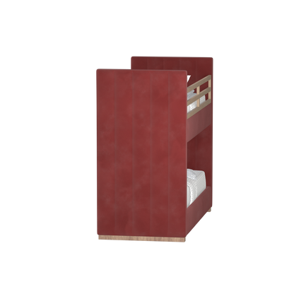 Paolo Bunk Bed with Soft Upholstery and Beechwood Accents
