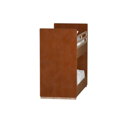 Paolo Bunk Bed with Soft Upholstery and Beechwood Accents