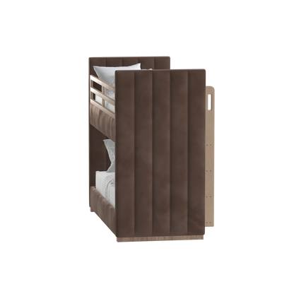 Paolo Bunk Bed with Soft Upholstery and Beechwood Accents