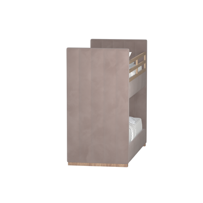 Paolo Bunk Bed with Soft Upholstery and Beechwood Accents