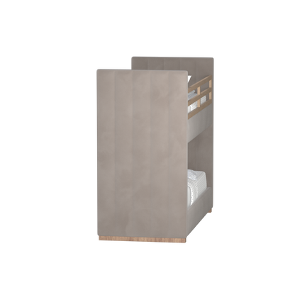 Paolo Bunk Bed with Soft Upholstery and Beechwood Accents