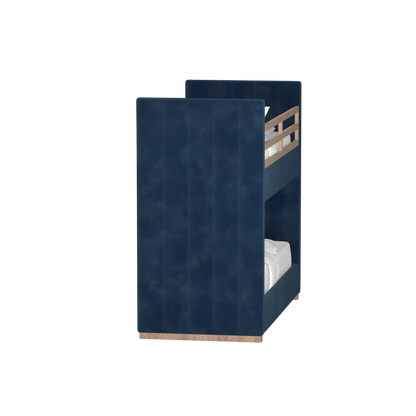 Paolo Bunk Bed with Soft Upholstery and Beechwood Accents