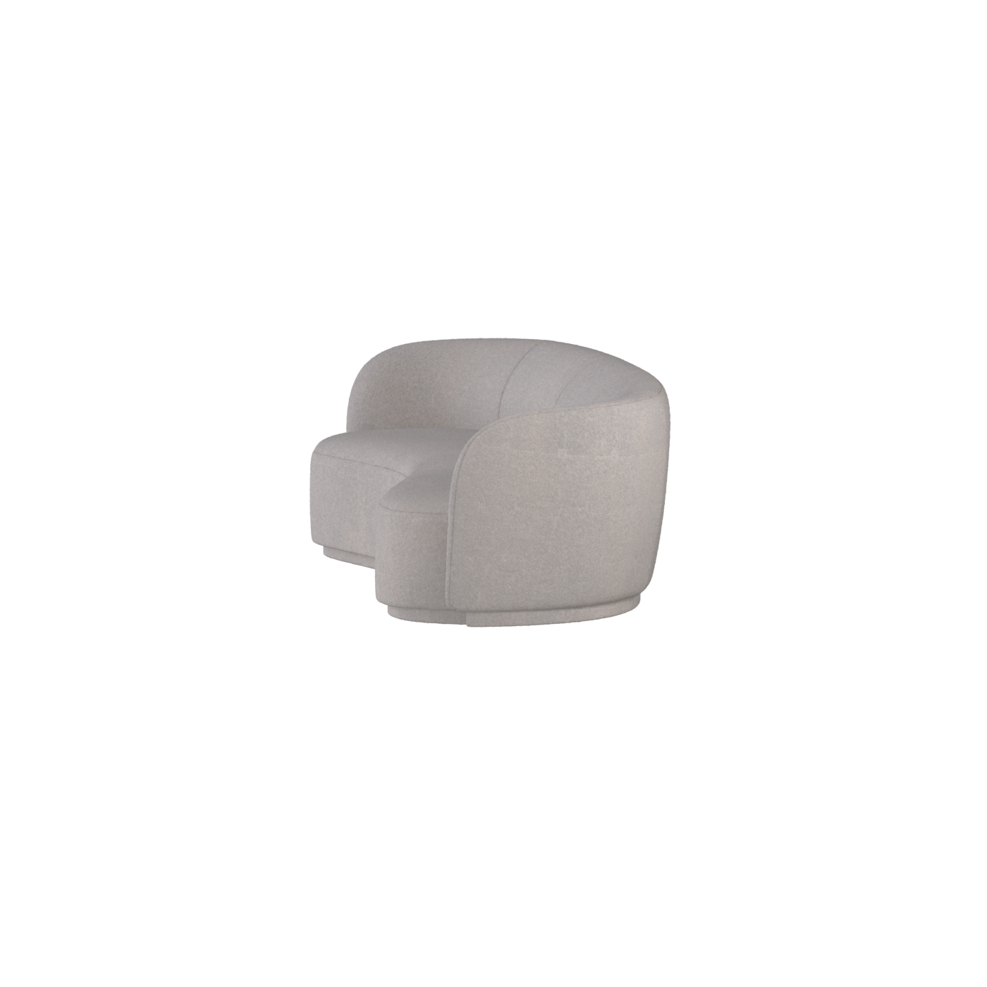 Posh Sofa - Curved Back Sofa with Continuous Base
