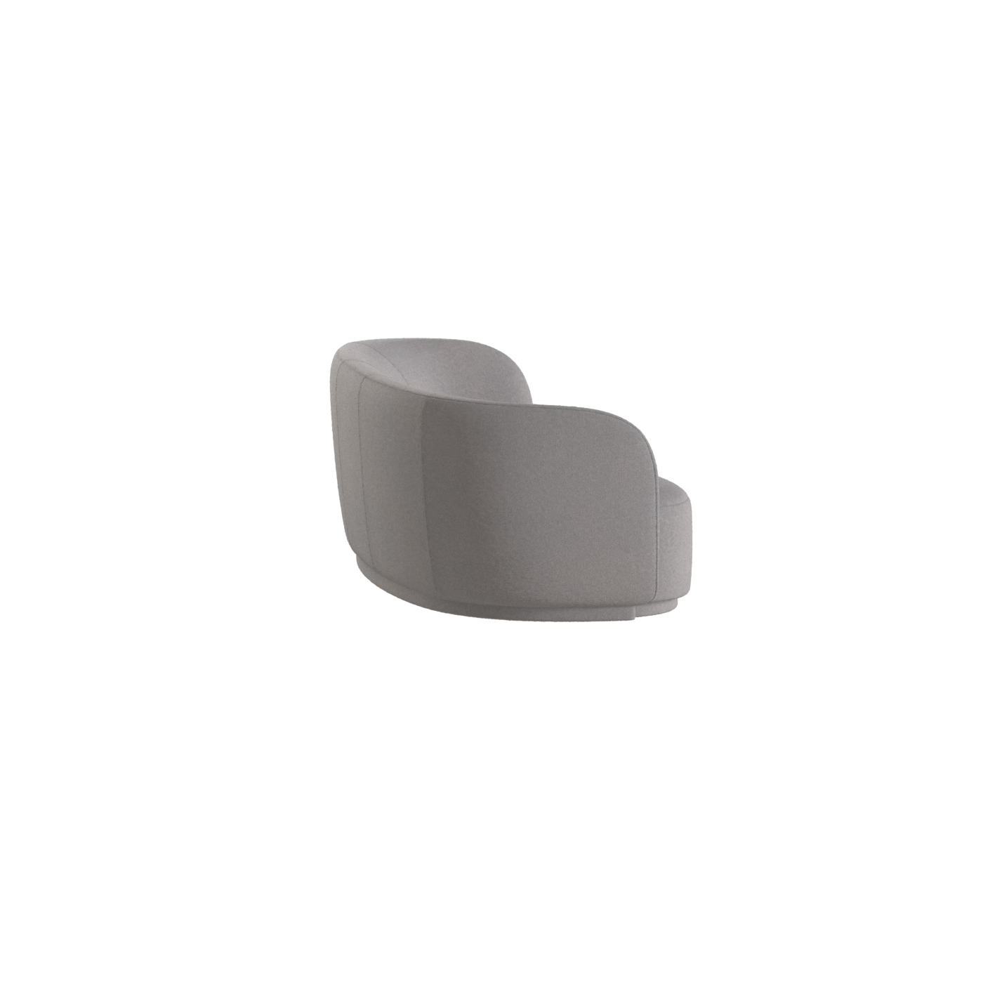 Posh Sofa - Curved Back Sofa with Continuous Base