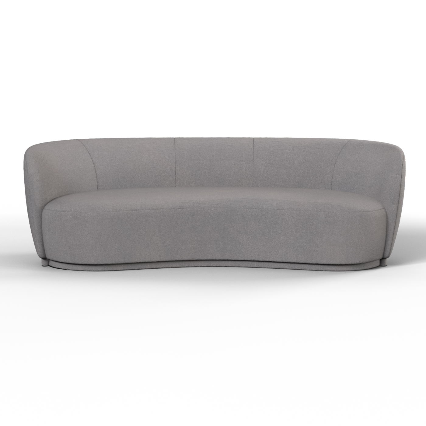 Posh Boucle Curved Sofa