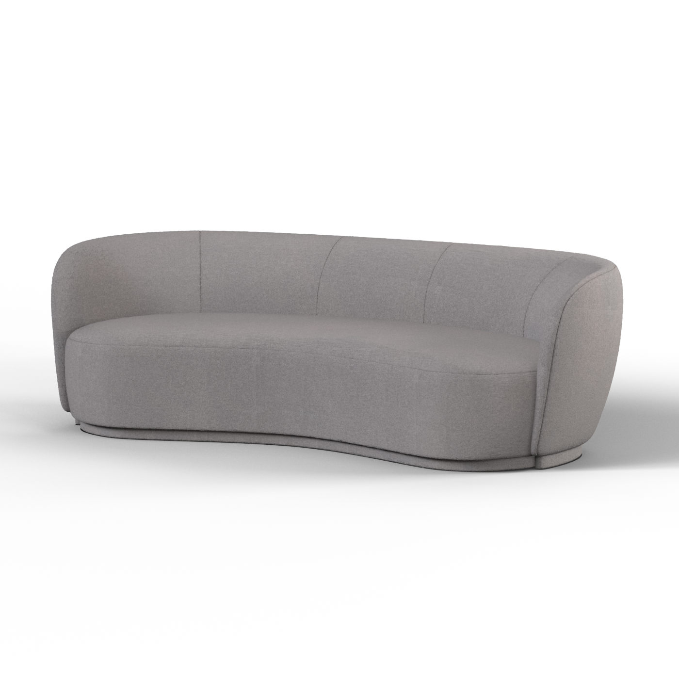 Posh Sofa - Curved Back Sofa with Continuous Base